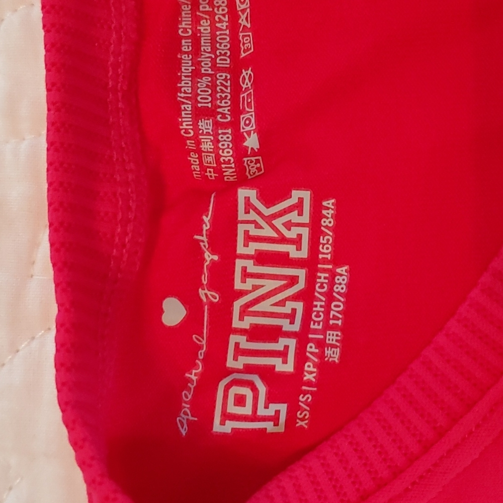 Victoria's Secret Pink Spiritual Gangster LOVED Active Tank, Size XS, Red - Picture 10 of 11